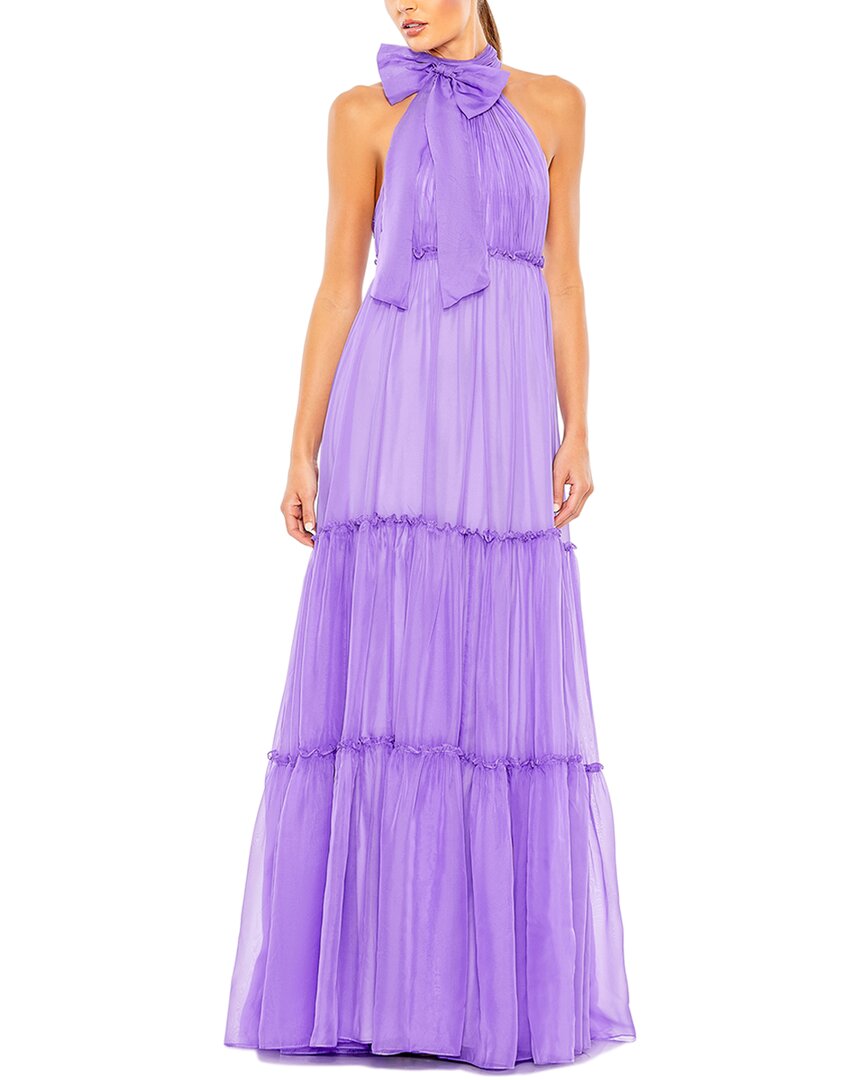 

Платье Mac Duggal с ярусами и сборками А-силуэта, цвет orchid