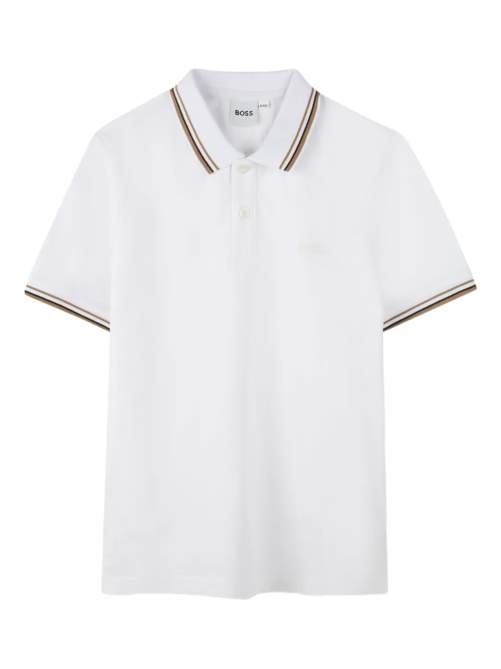 

Рубашка поло из ткани пике BOSS Kidswear, белый