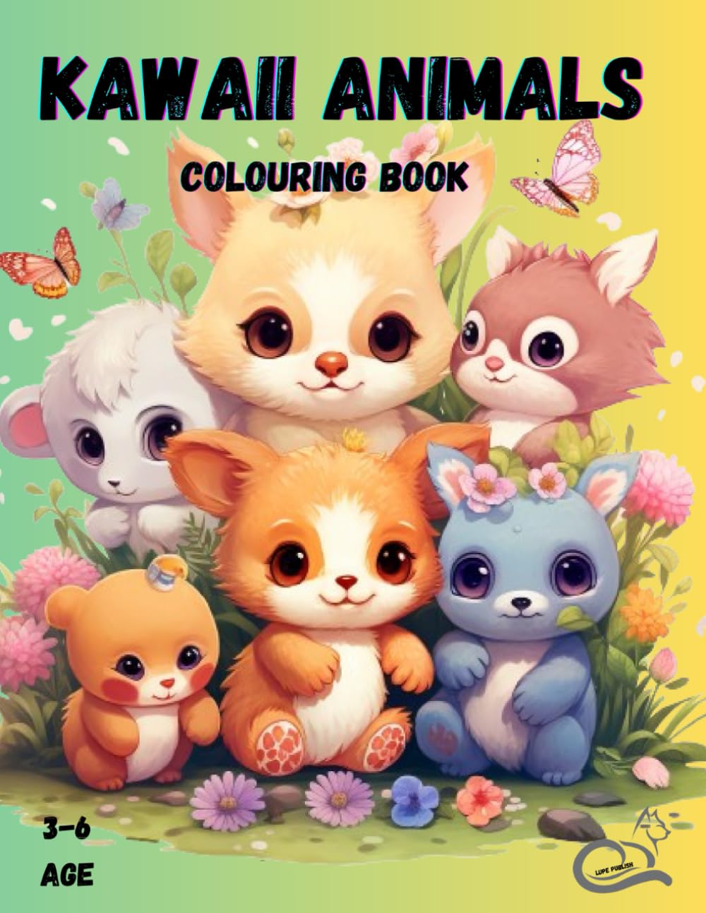 

Kawaii Animals: Coloring Book for Children: A colorful adventure of 100 pages for little artists aged 3 to 6! (Independently published)