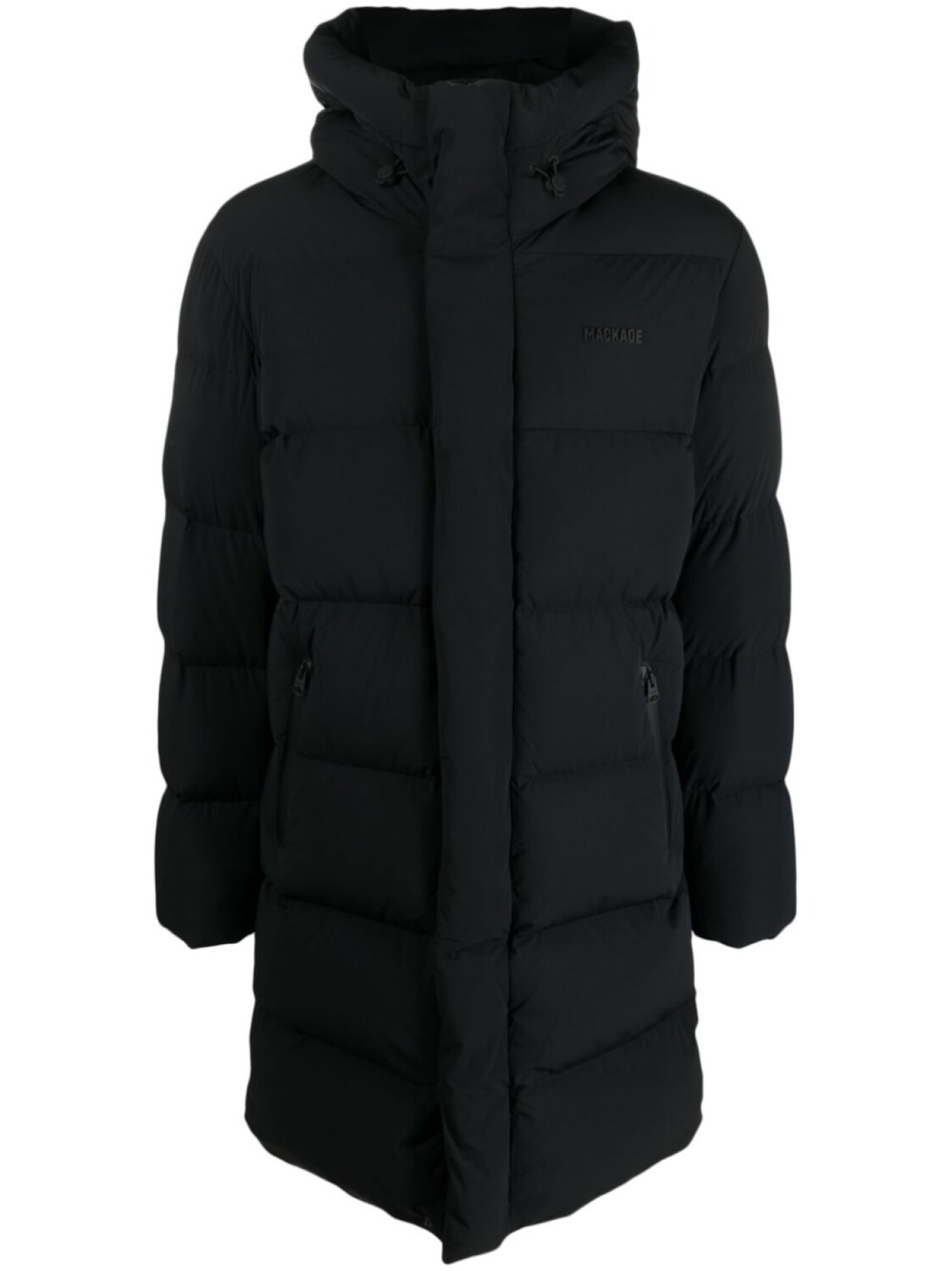 

Mackage пуховик с тисненым логотипом, черный
