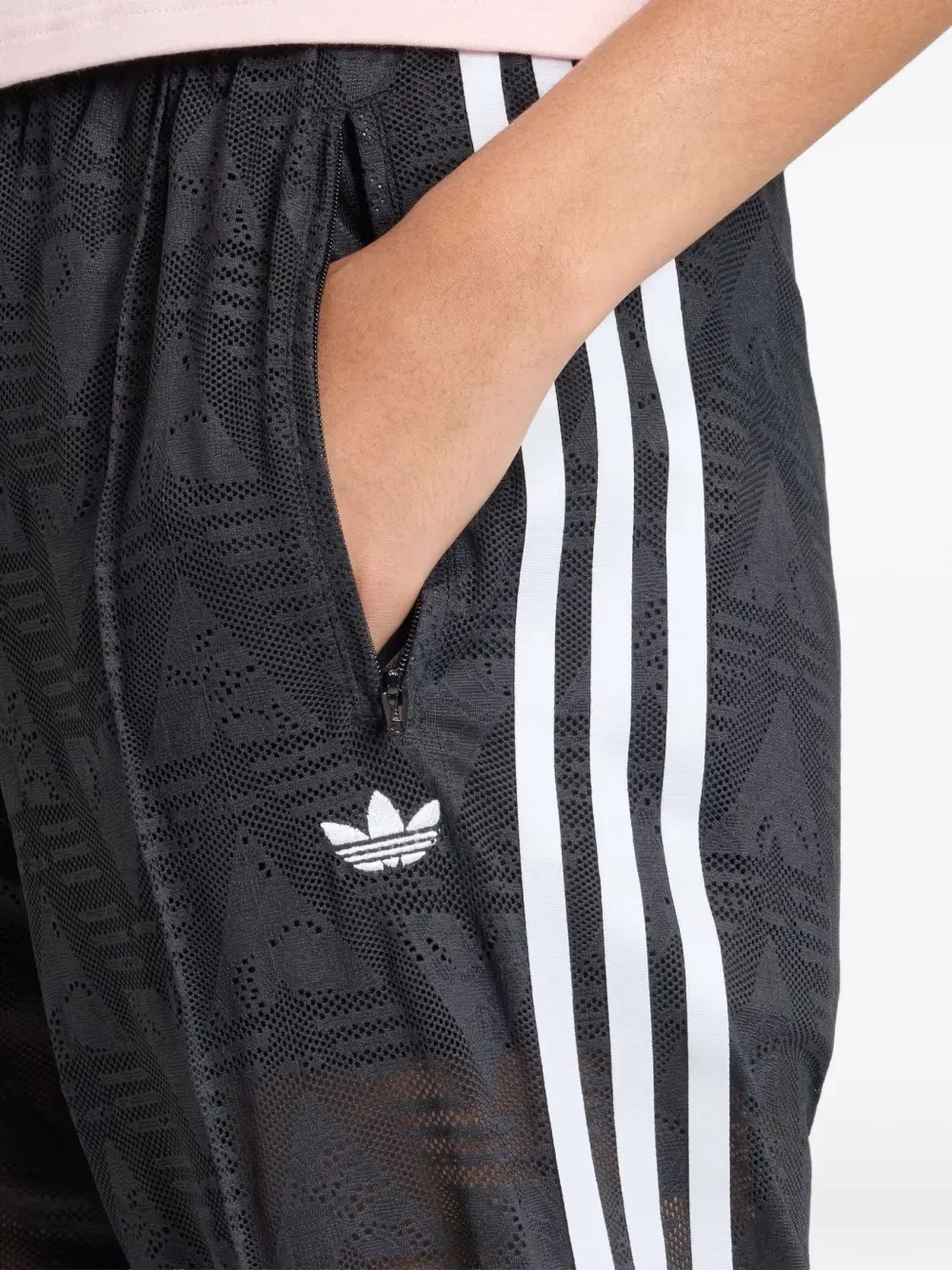 Спортивные брюки в полоску Adidas, черный — фото 4