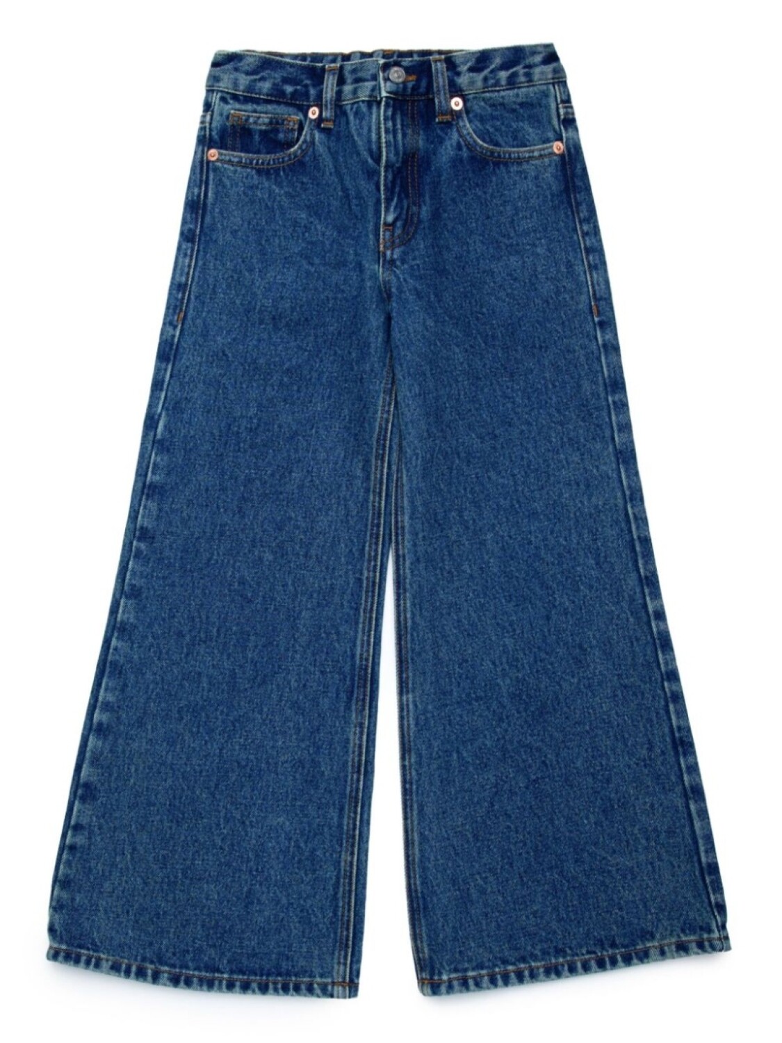 

MM6 Maison Margiela Kids джинсы из хлопка с широкими штанинами, синий