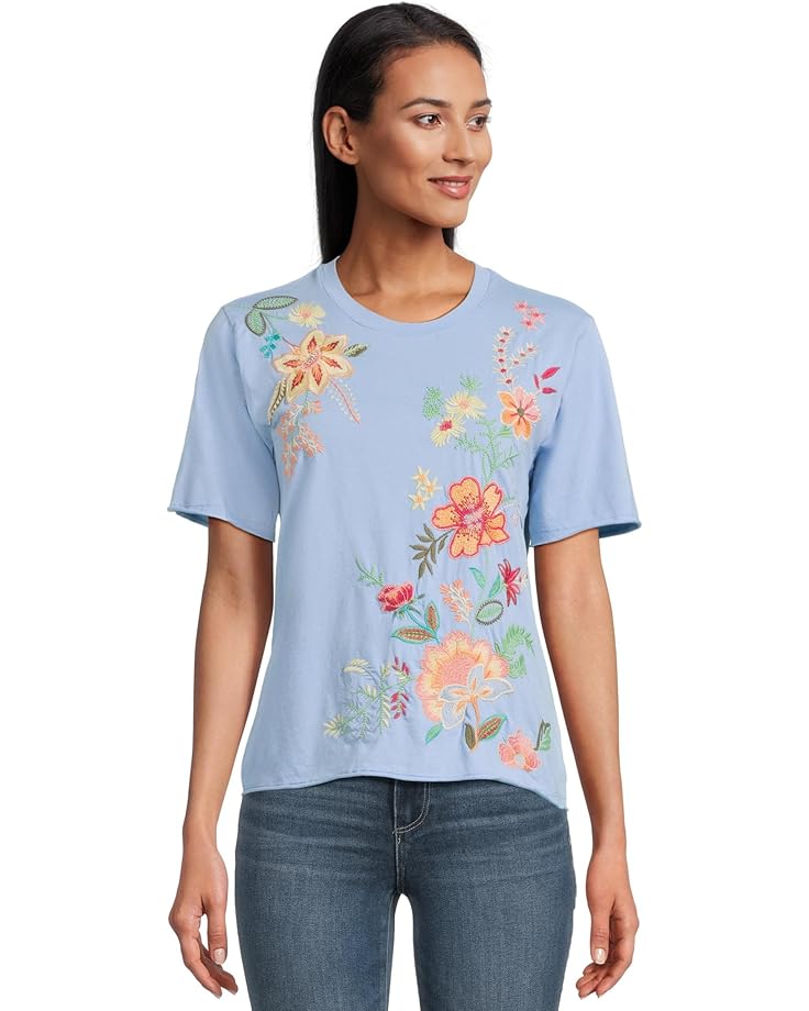 

Футболка Johnny Was Raw Seam T-shirt, цвет Della Robbia Blue