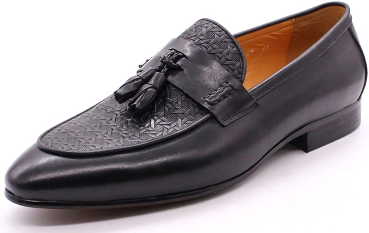

Мужские лоферы Santimon слипоны, повседневные и праздничные, с кисточками, мужская модная обувь для свадьбы, смокинга, официального и делового костюма, из натуральной кожи, пенни-лоферы, удобные для ходьбы, черный