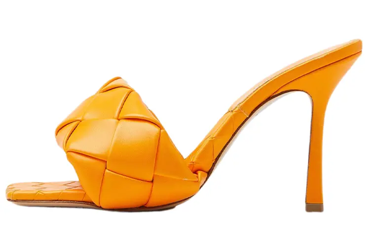 Боссоножки женские Bottega Veneta Lido Slide, оранжевый