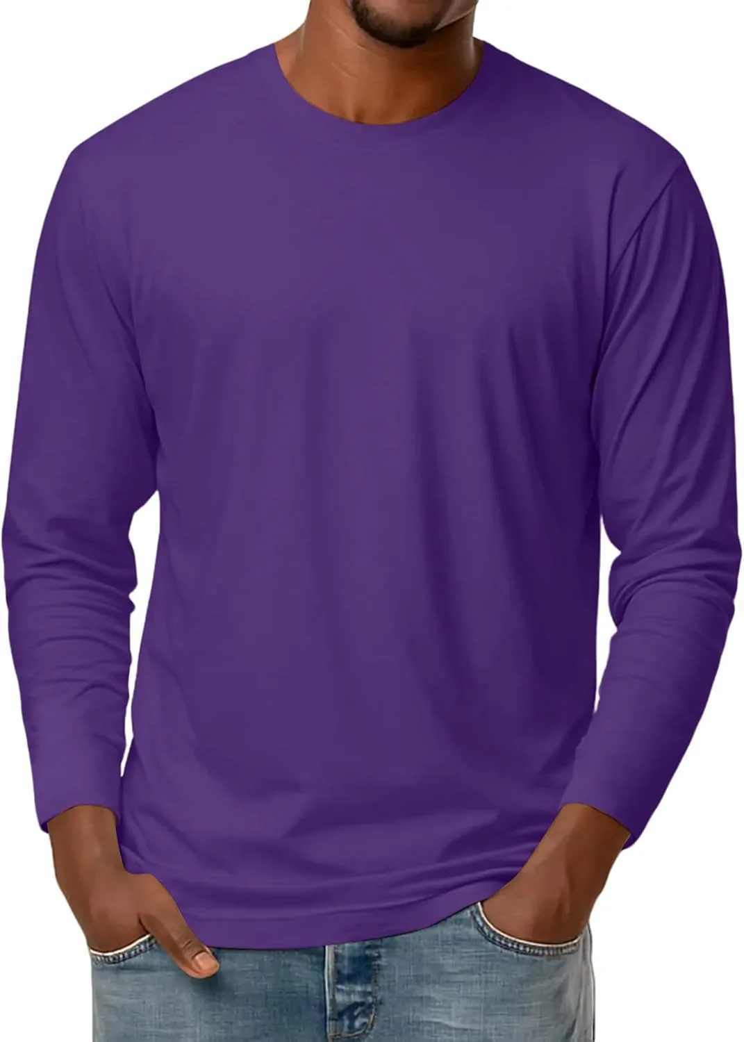 

Мужская футболка с длинным рукавом FQZWONG Casual Loose