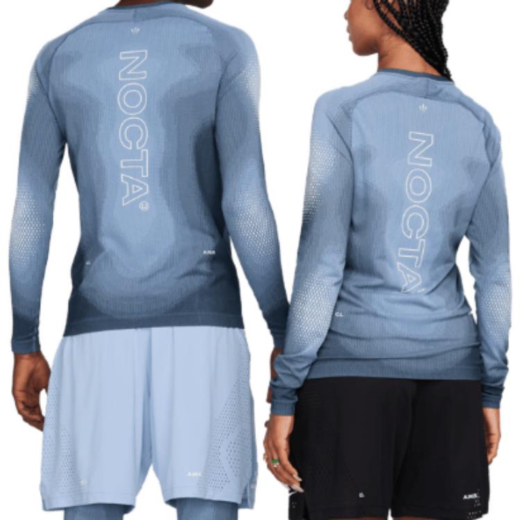 Спортивный топ Nike x NOCTA Drake FW23 NRG Knit Long Sleeve Top 'Cobalt Bliss' DV3653-479, синий — фото 4