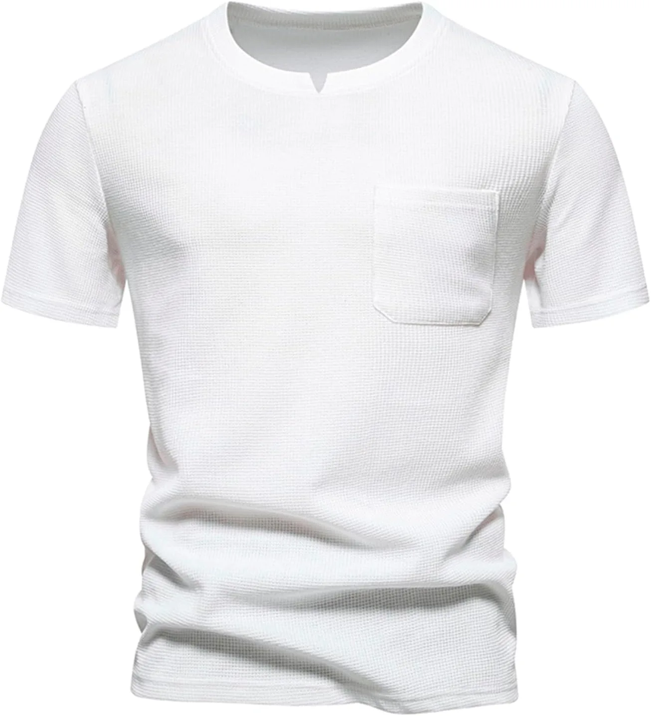 

Мужская футболка с коротким рукавом, классический slim fit QUNPIU