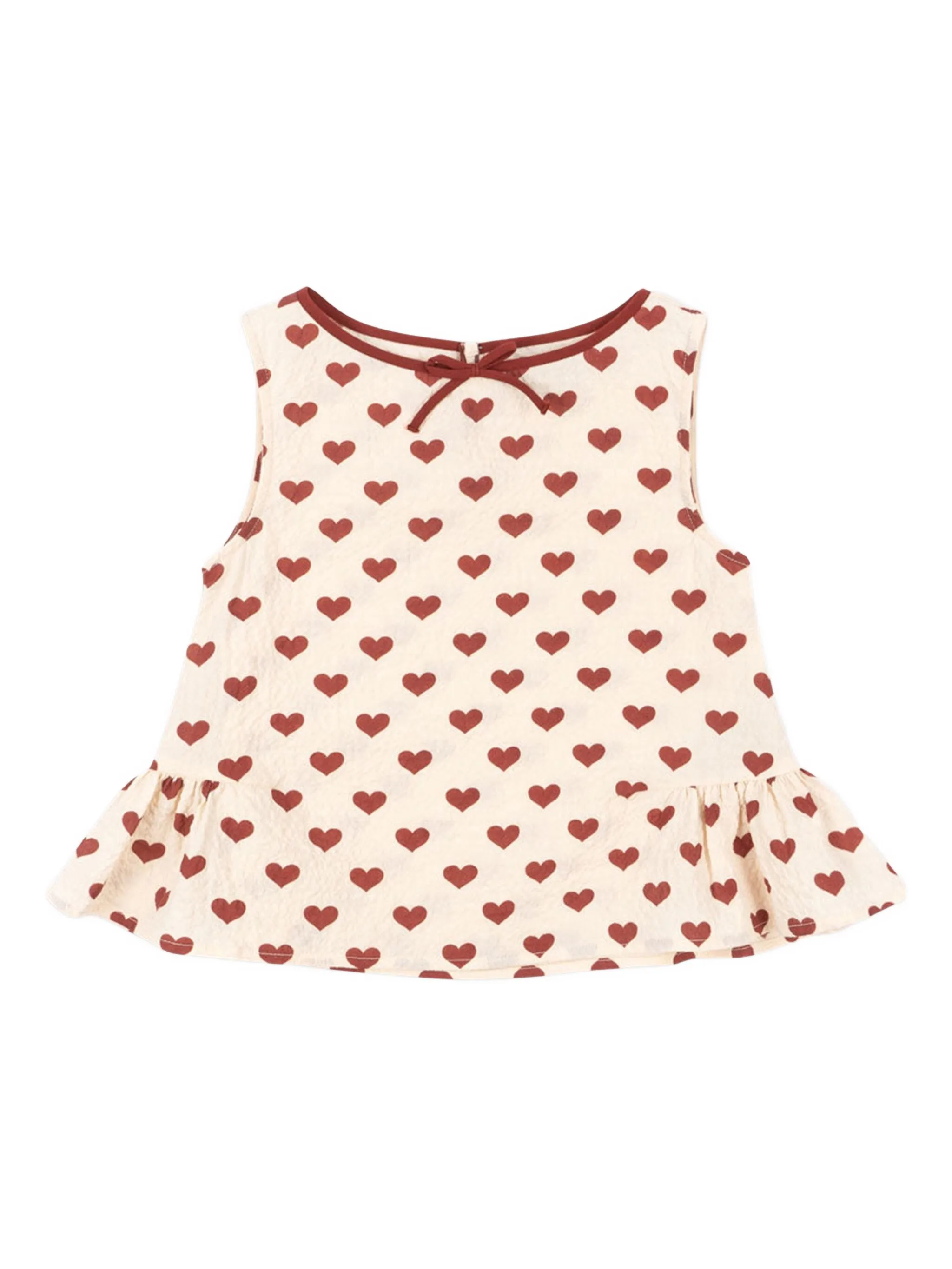 

Блузка с оборками и принтом Konges Sløjd, бежевый