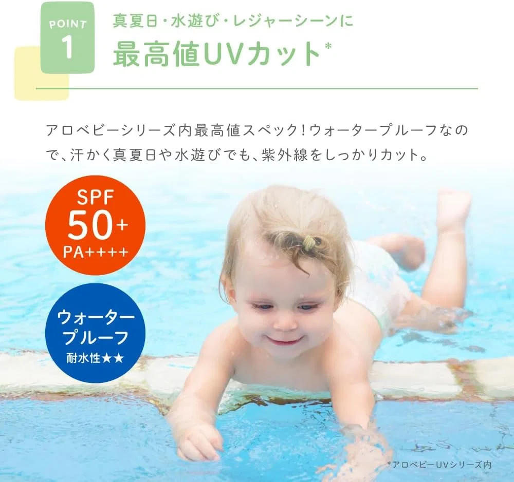 Детский солнцезащитный крем Aloe Baby Waterproof SPF50 PA++++, набор из 2 шт Alobaby — фото 3