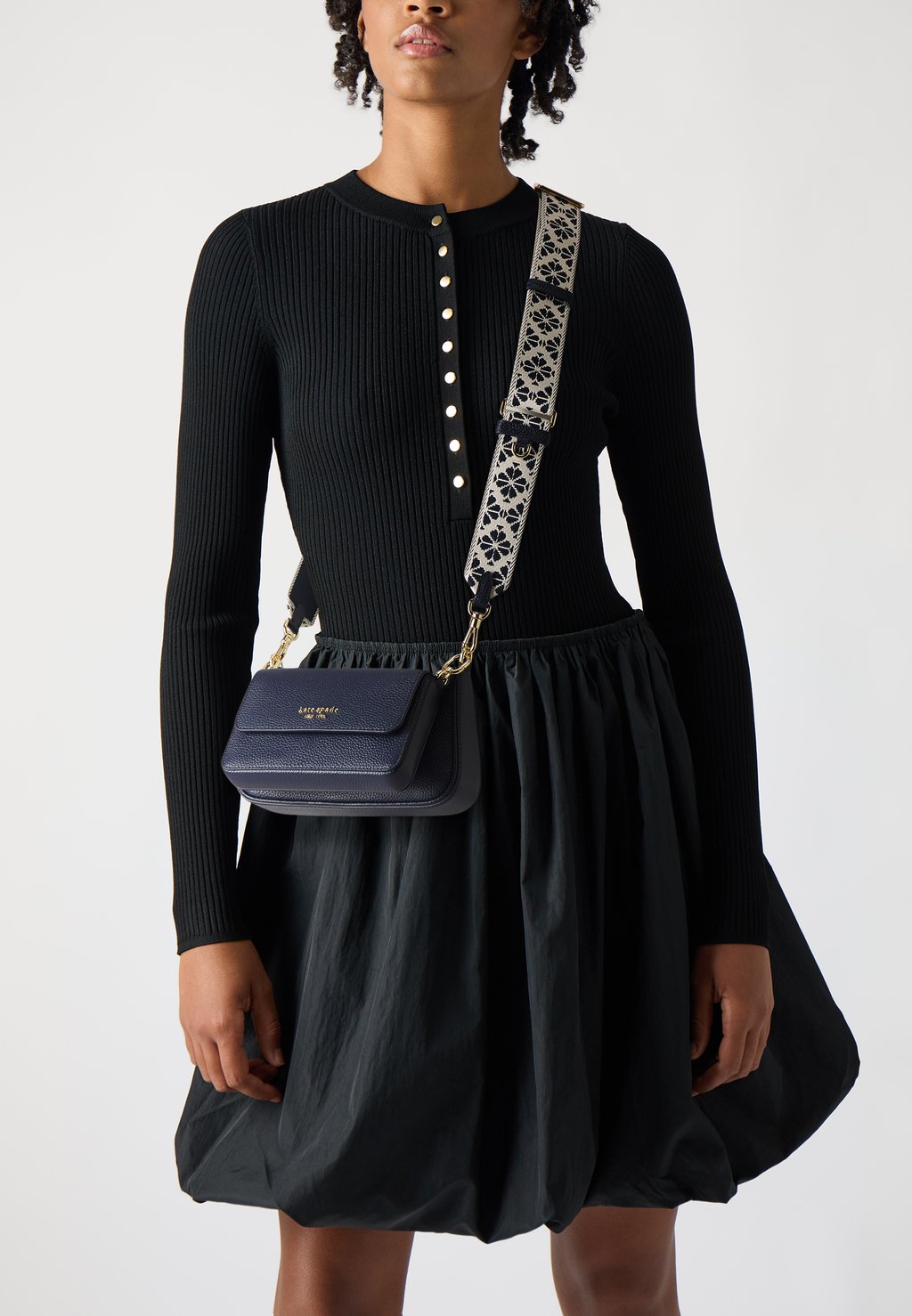 

Сумка через плечо DOUBLE UP STRAP CROSSBODY - Across body bag kate spade new york, темно-синий