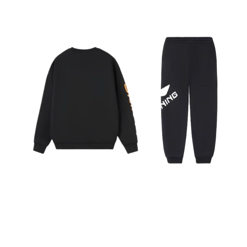 

LiNing Training Series Casual Sportswear Unisex Li-Ning, set (черный top+черный bottom)