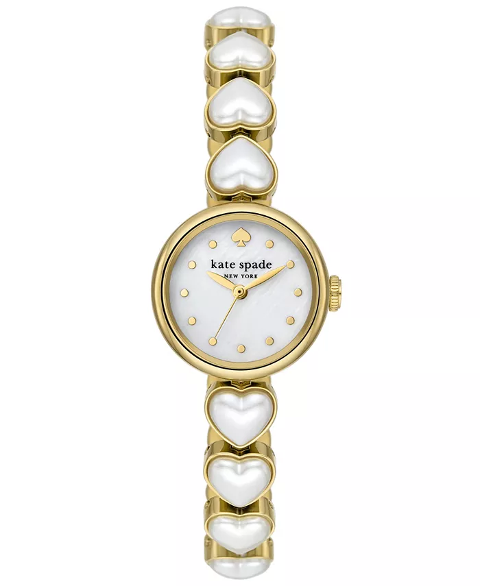 

Женские часы Monroe Three Hand с золотистым корпусом из нержавеющей стали и имитацией жемчуга, 24 мм kate spade new york
