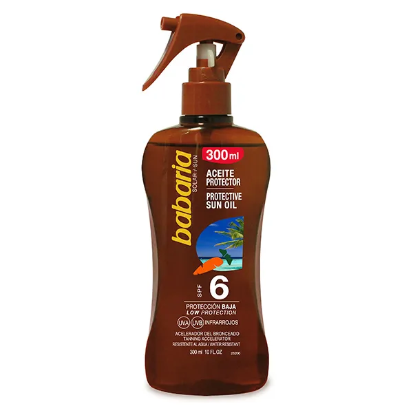 

Солнцезащитное масло Aceite Protector De Zanahoria SPF 6 Babaria, 300 ml