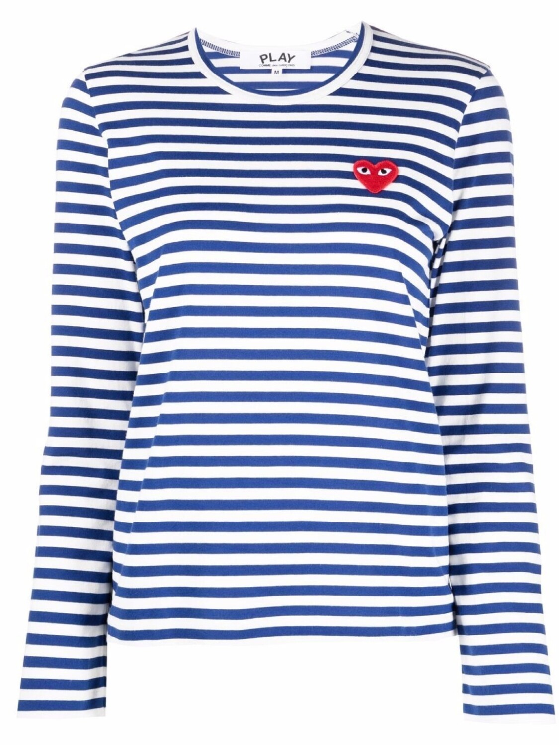 

Comme Des Garçons Play полосатая футболка с нашивкой, белый