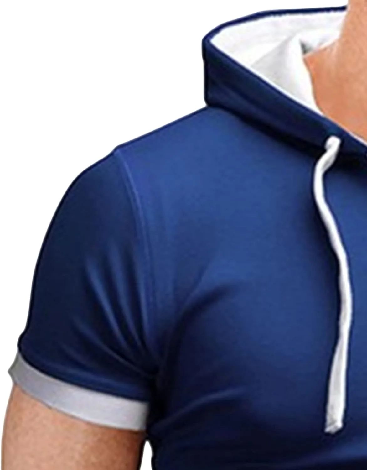 Мужская легкая бейсбольная худи с коротким рукавом Slim Fit — фото 3