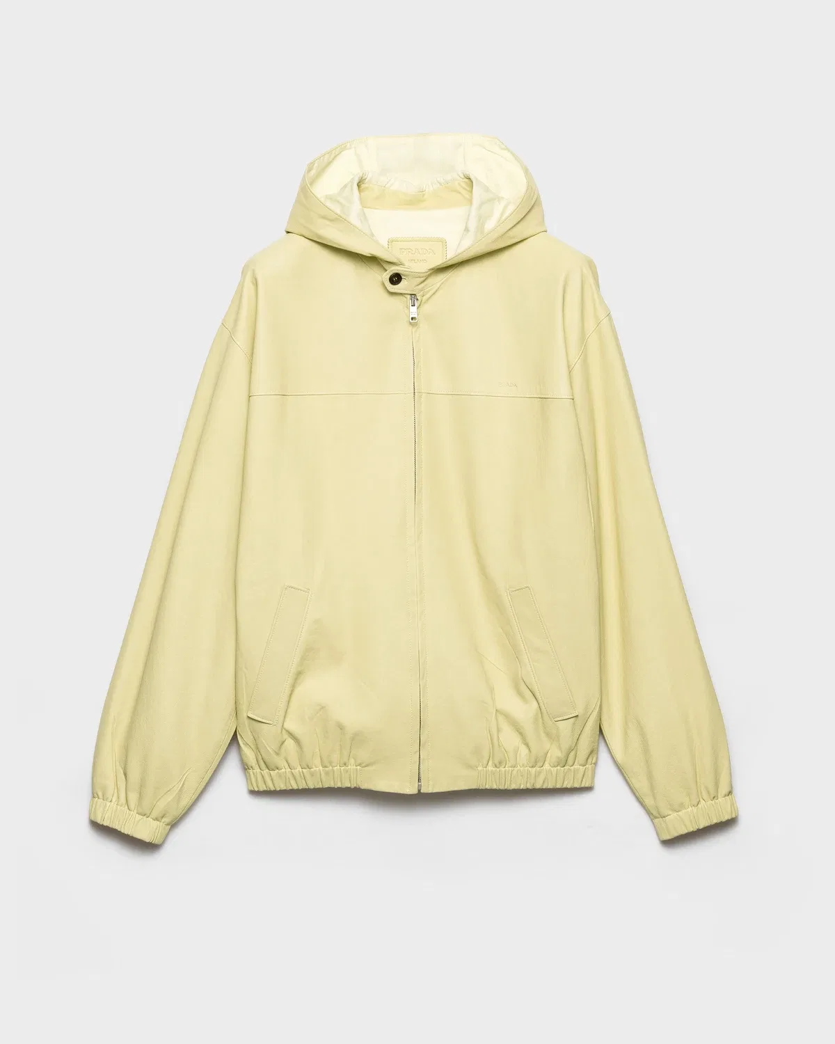 Куртка из наппа с капюшоном Prada, желтый