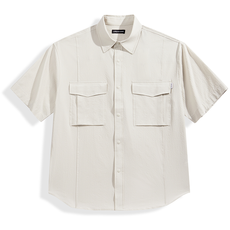 

PEACEBIRD MEN Рубашка мужская Mist White 1 Lapel Moderate