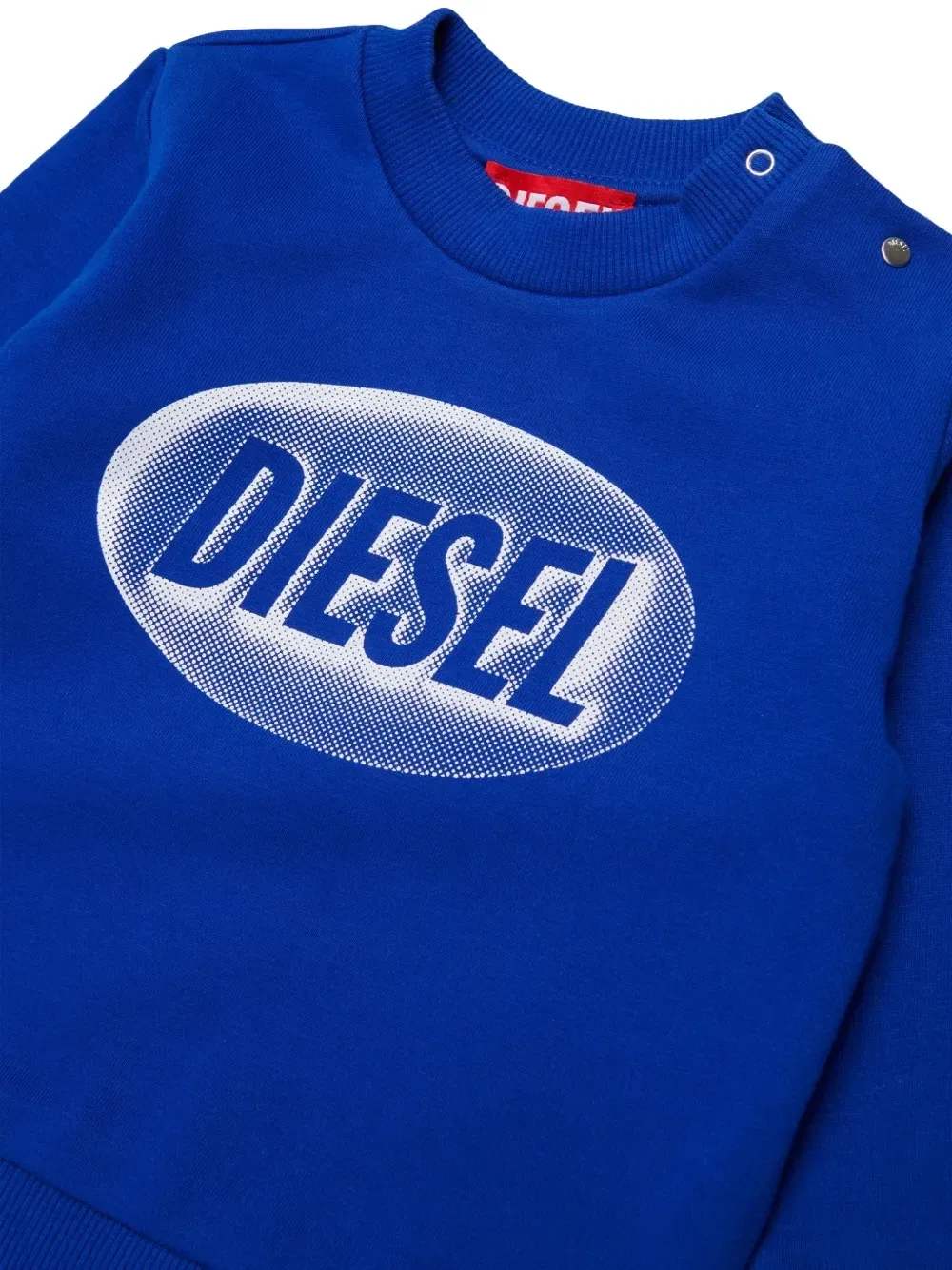 Худи с круглым вырезом и логотипом Diesel Kids, синий — фото 3