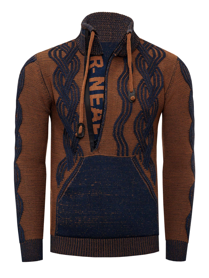 

Rusty Neal Пуловер на молнии до середины груди, выполненный в контрастном индиговом цвете