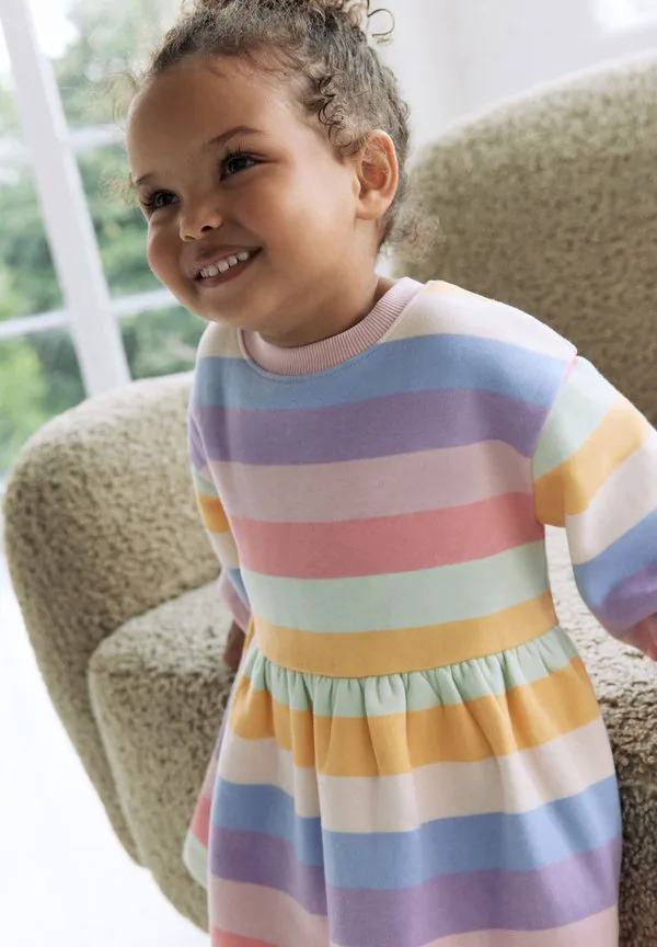 Повседневное платье стандартного кроя Next, Rainbow Striped — фото 2