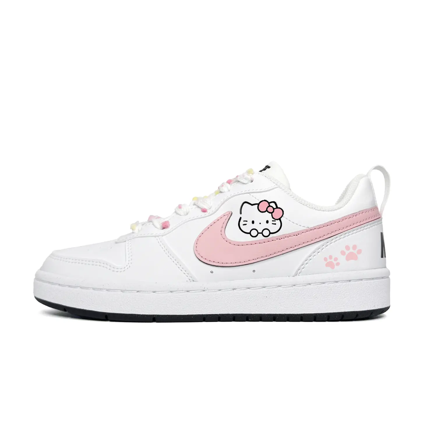 

Nike Court Borough нескользкие устойчивые к истиранию низкие детские скейтбординг кроссовки Pink