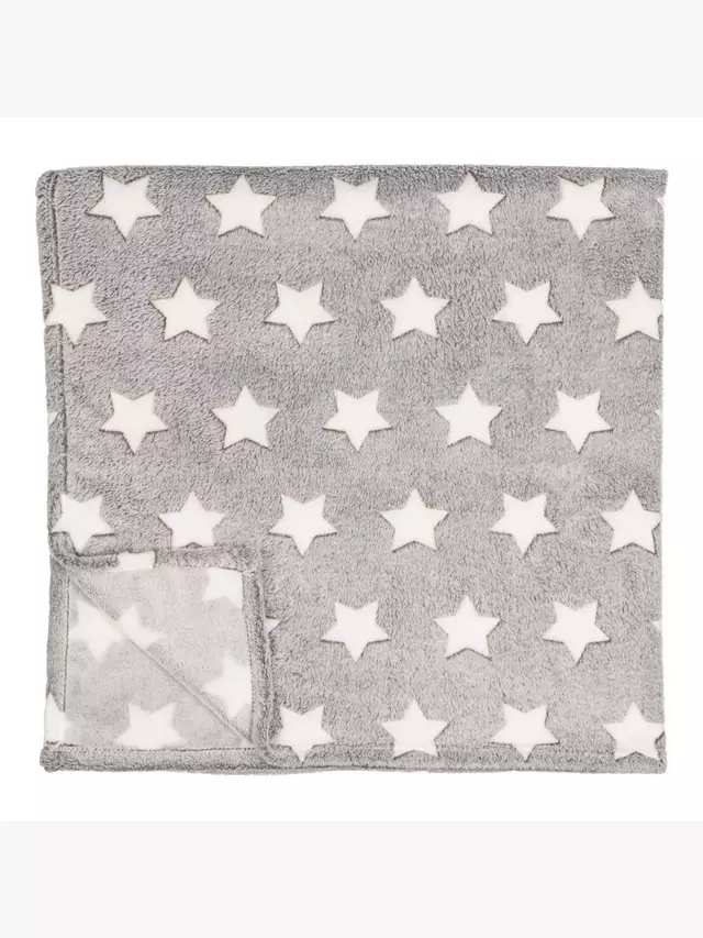 

Плед John Lewis Star Fleece, серый