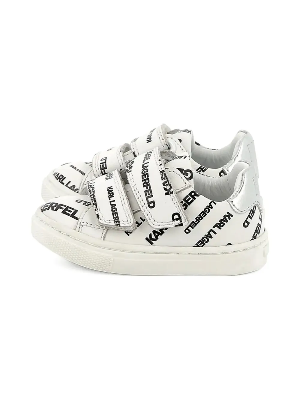 

Пинетки с логотипом и ремешками Karl Lagerfeld Kids, белый