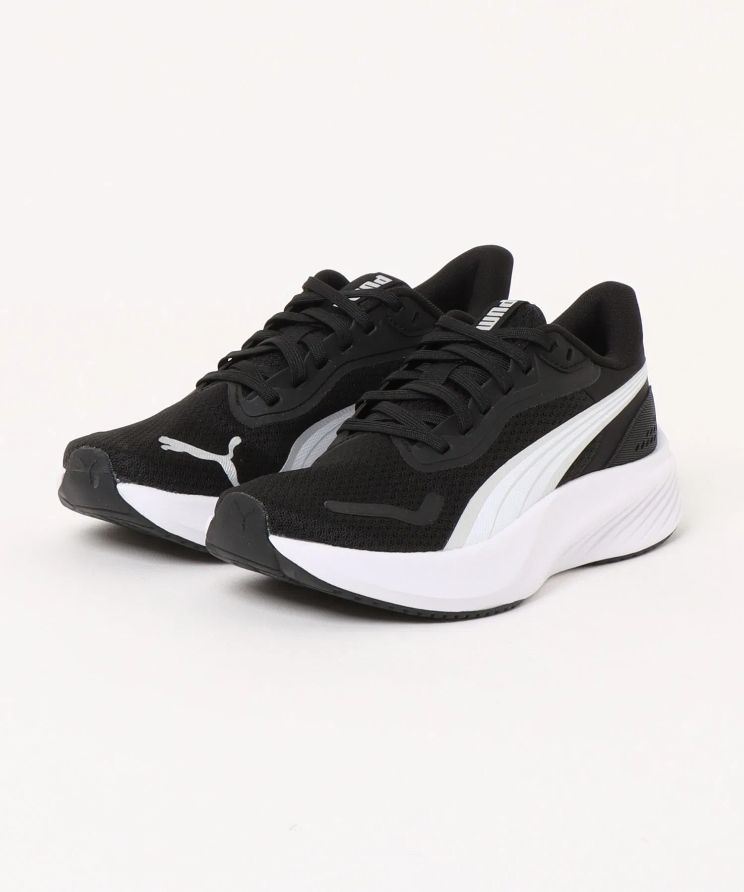 Детские кроссовки PUMA Pounce Lite Jr. для бега чёрно-белые