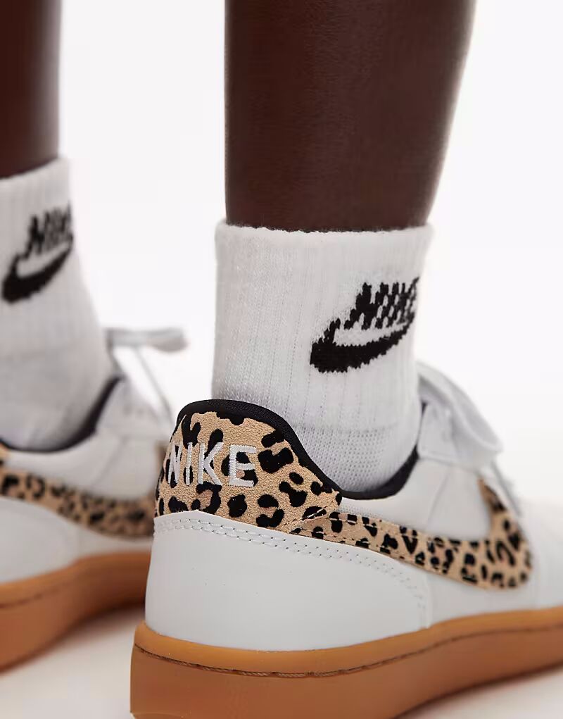 Кроссовки Nike Field General SE белого и леопардового цветов — фото 3