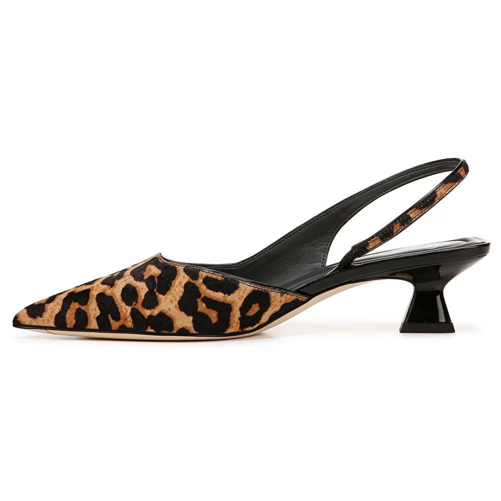 Туфли-Лодочки Devin с открытой пяткой Sarto By Franco Sarto, цвет camel brown leopard print — фото 4