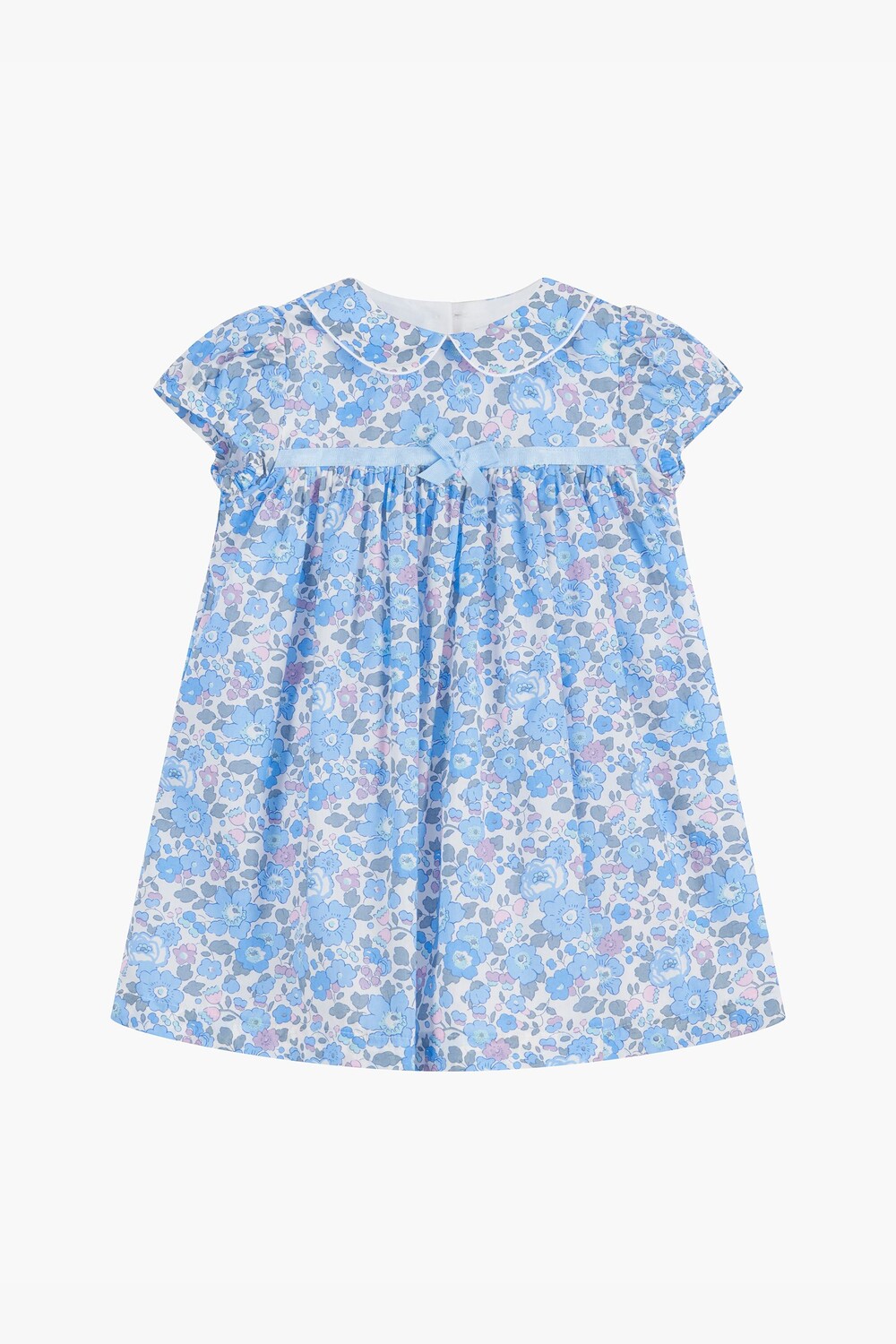 

Синее хлопковое платье Little Liberty Betsy с принтом Trotters London, синий