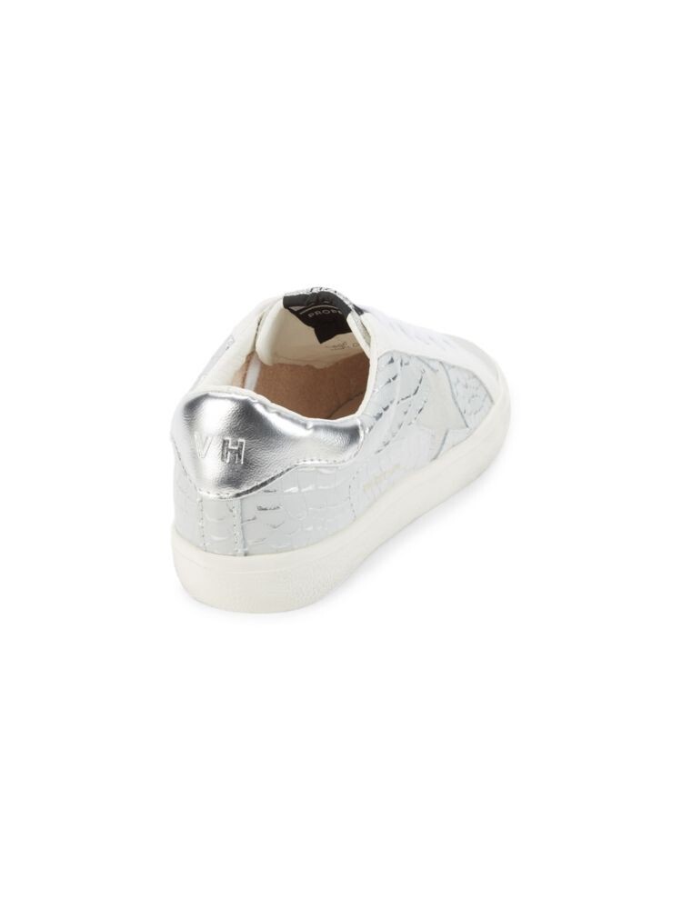 Кроссовки Edge из кожи с тиснением под крокодила Vintage Havana, цвет Light Grey — фото 3