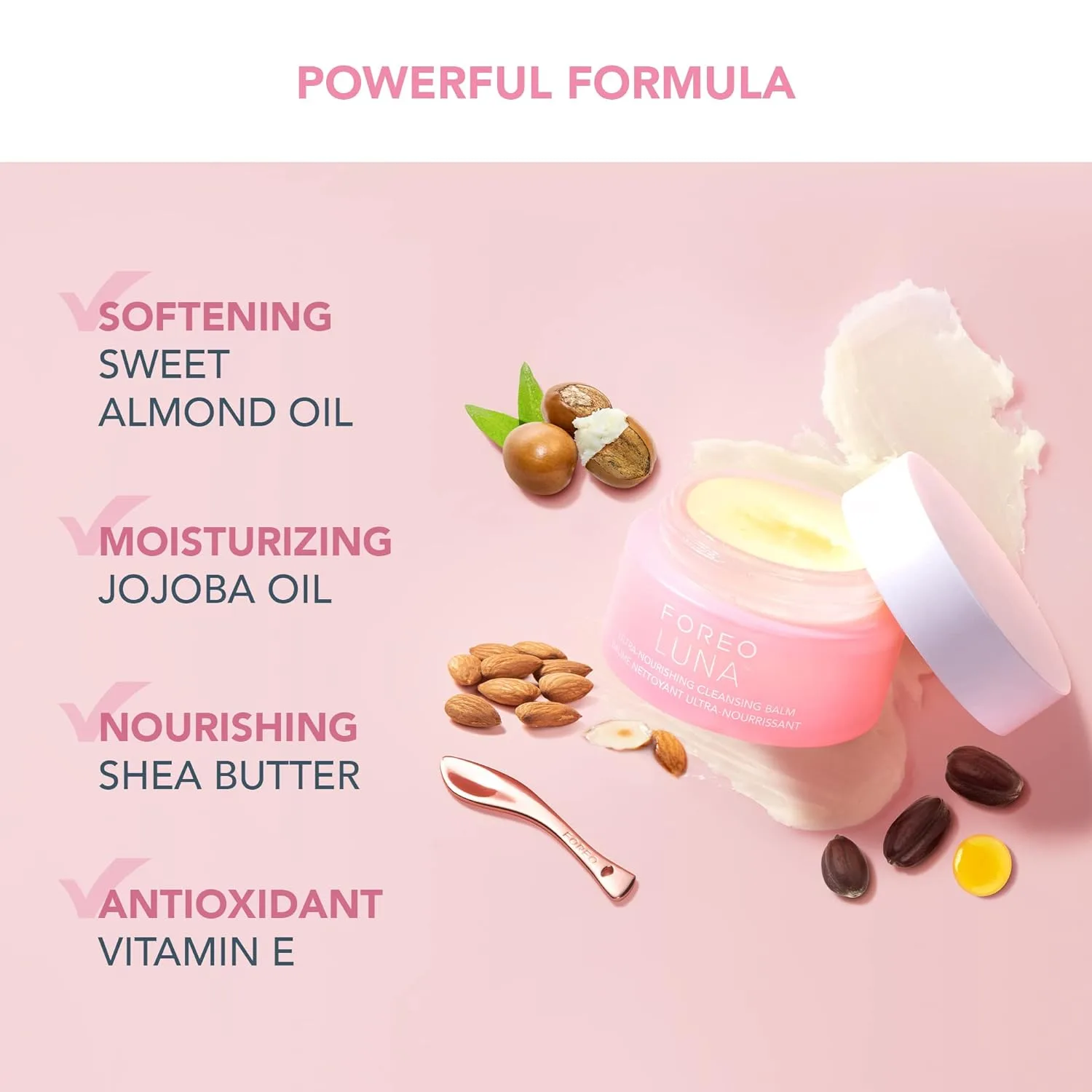 Средство для снятия макияжа Foreo — LUNA Nourishing Cleansing Balm - нежный водостойкий , безводное масло-очиститель, с глаз, 74 мл — фото 3