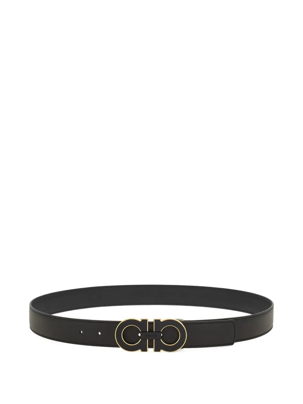 

Ремень с декором Gancini Ferragamo, черный