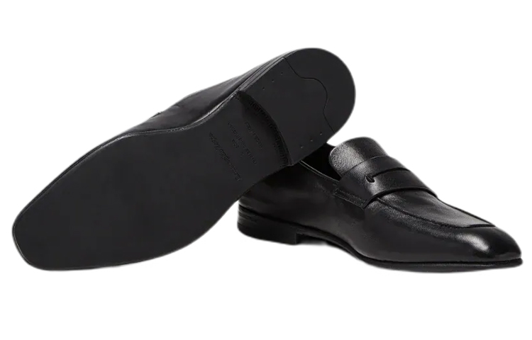 Zegna L'Asola Повседневные туфли мужские черные Ermenegildo Zegna — фото 4
