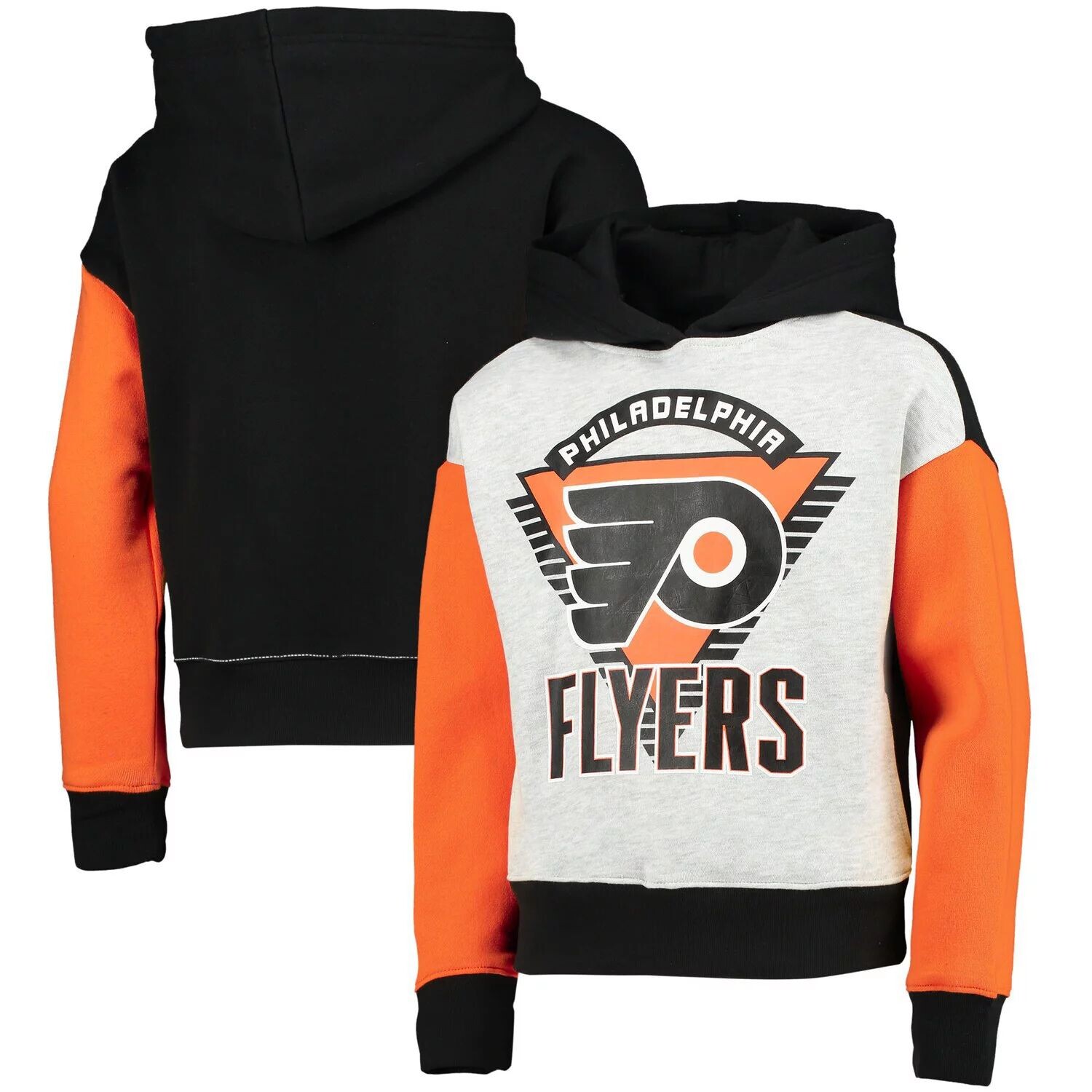 

Молодежный серый/черный пуловер с капюшоном Philadelphia Flyers Let's Get Loud Outerstuff