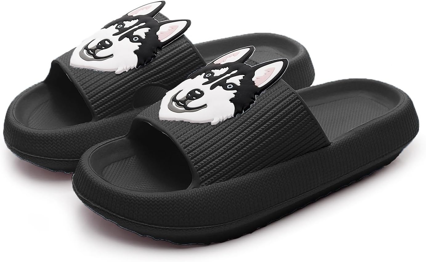

Тапочки oukisam для женщин и мужчин, толстая подошва, ультра-удобные, как облако, летние пляжные шлепанцы, тапочки для ванной с противоскользящей подошвой, черный