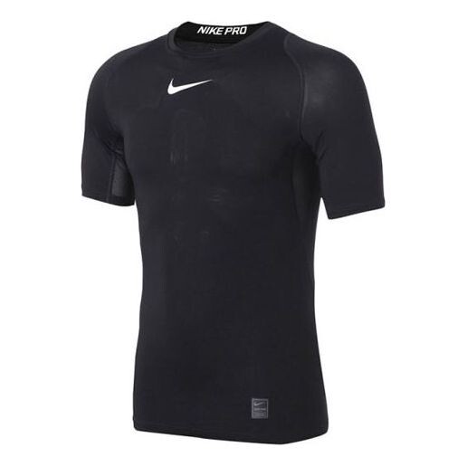 

Футболка pro quick dry training sports short sleeve black Nike, черный