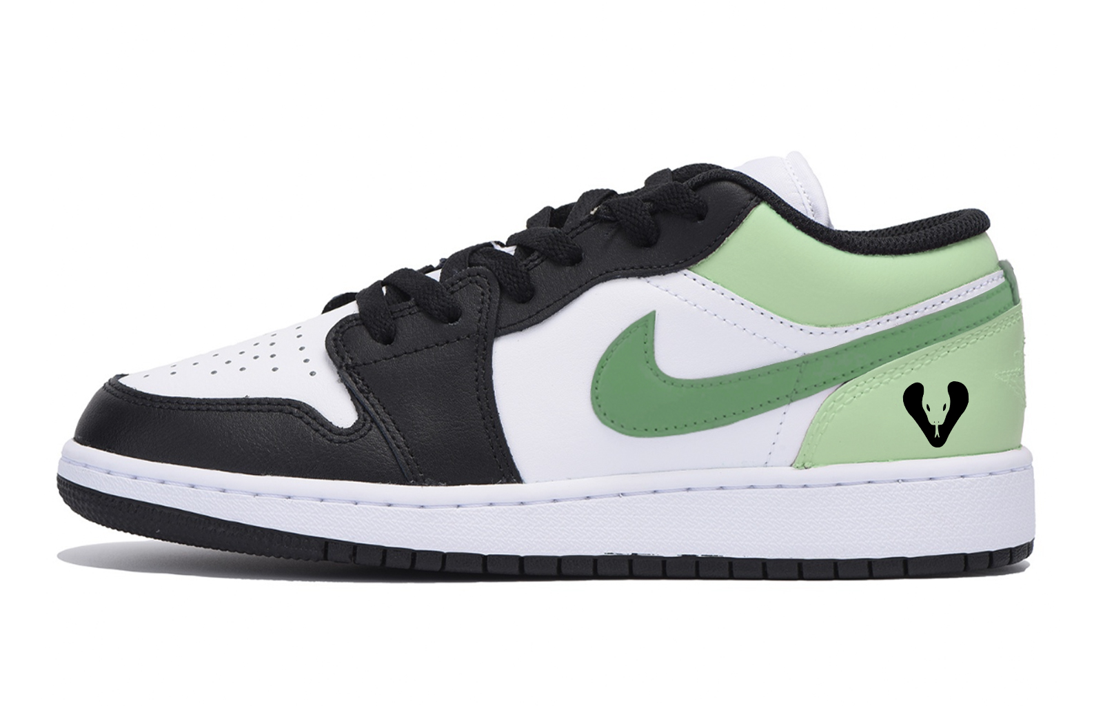 

Детские кроссовки для скейтбординга Air 1 LOW Low Top для подростков Jordan, черный/зеленый