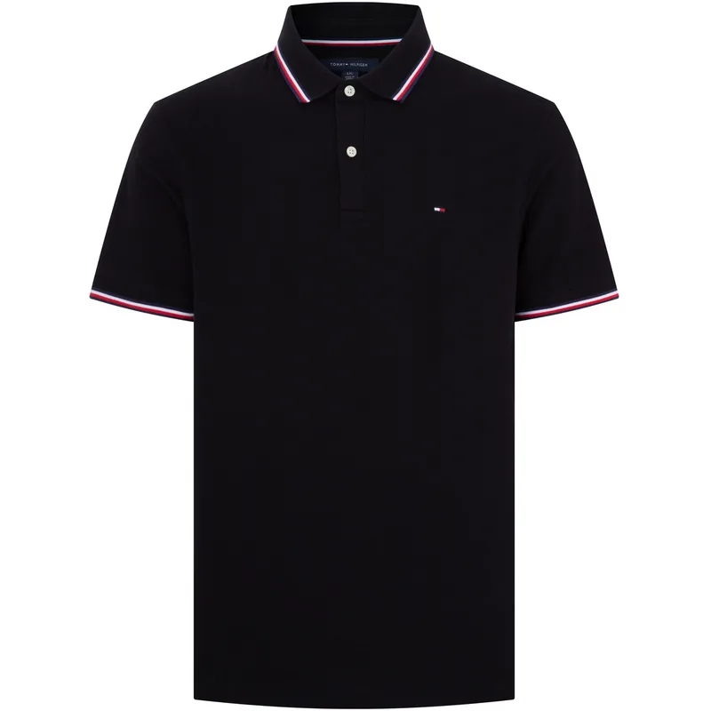 Tommy Hilfiger Футболка-поло мужская цвет обсидиан блэк
