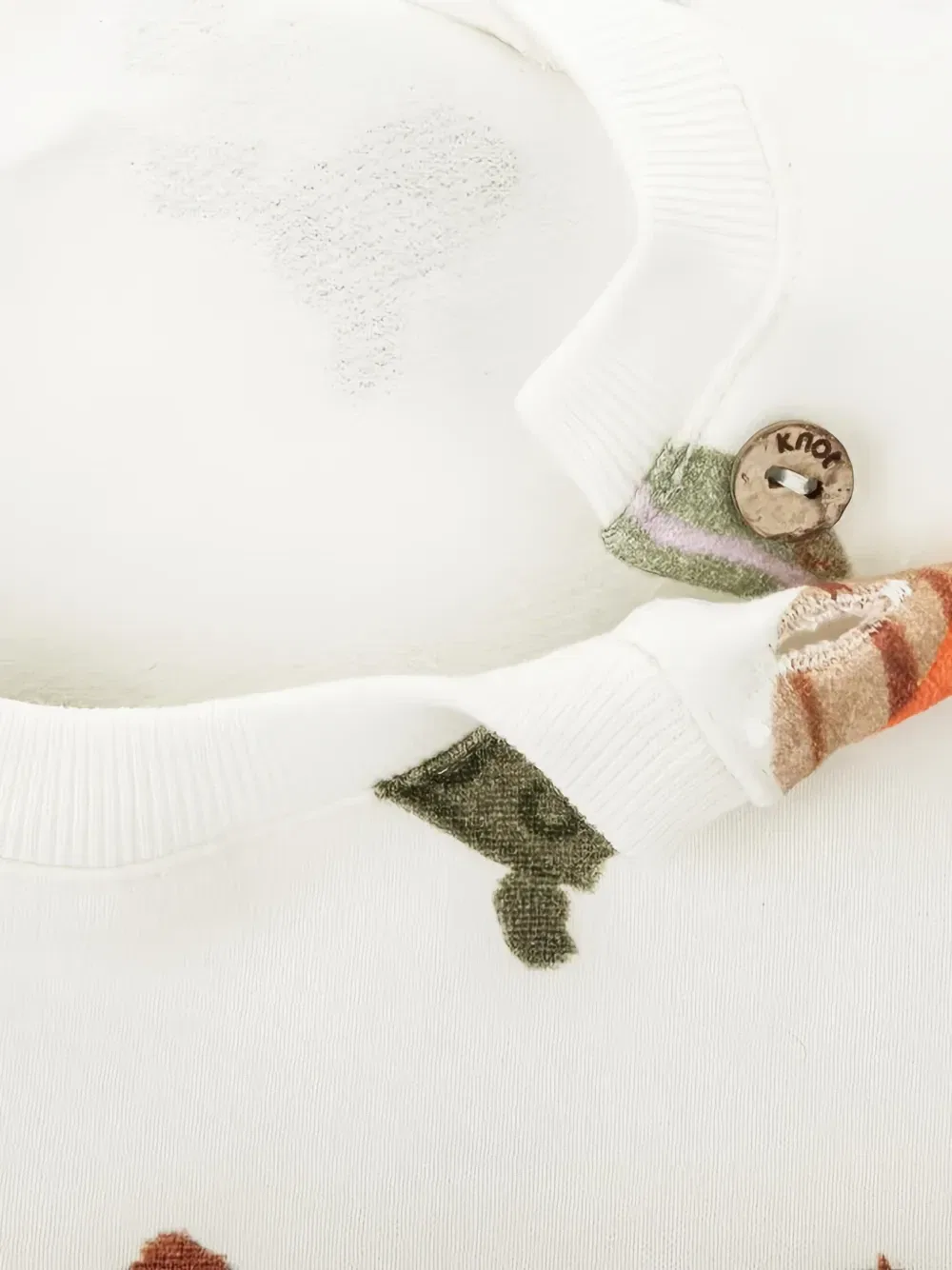 Боди Little Astronaut с узором Knot, бежевый — фото 3