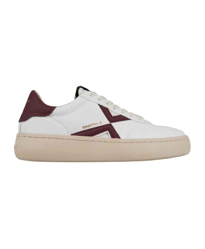 

Платье Ocean Donna белого цвета с боковым логотипом и темно-красным каблуком. Alexander Smith, белый