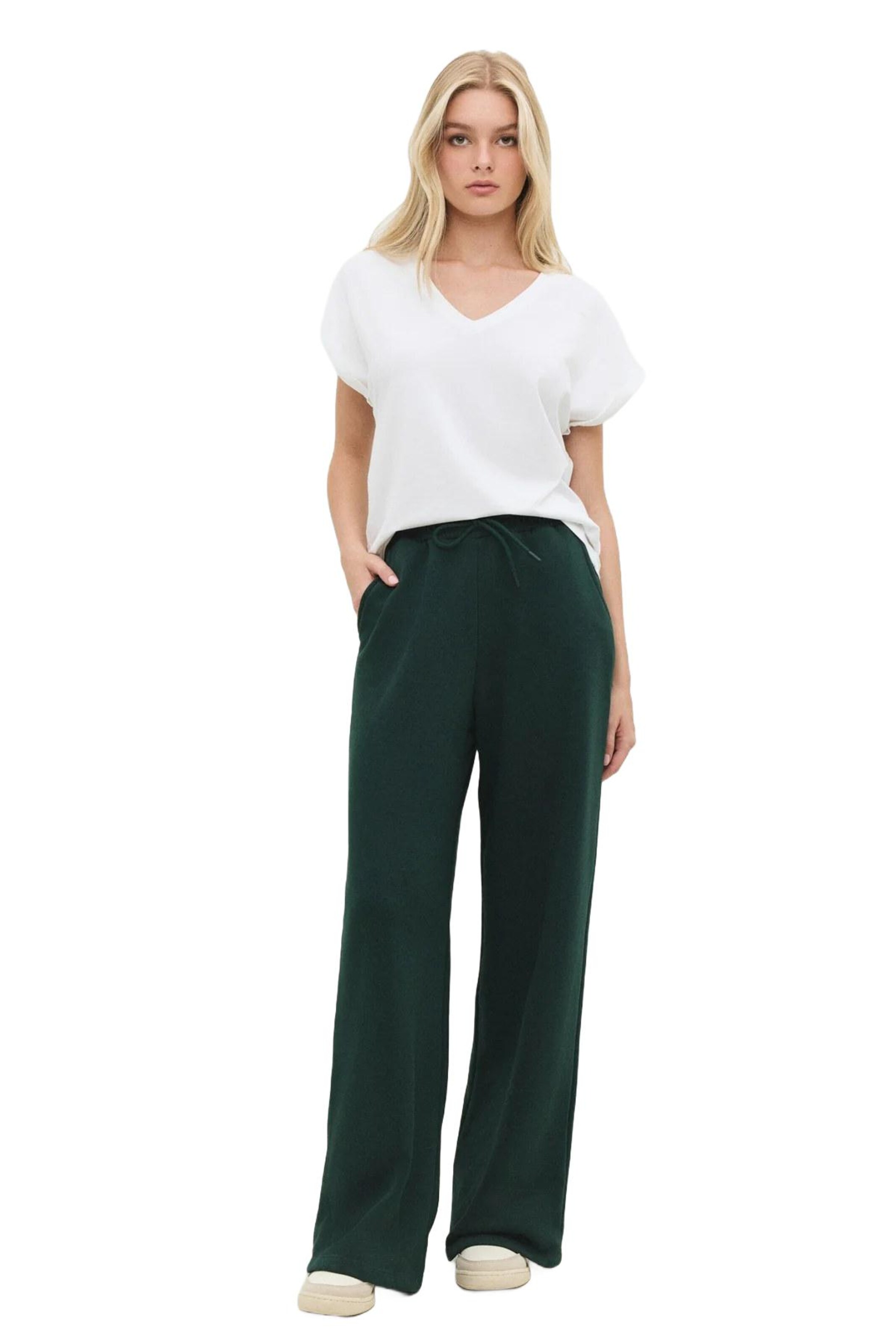 

No Matter What Широкие брюки в темно-зеленом цвете