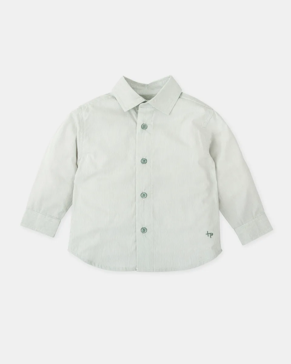

Мятно-зеленая полосатая детская рубашка Tutto Piccolo