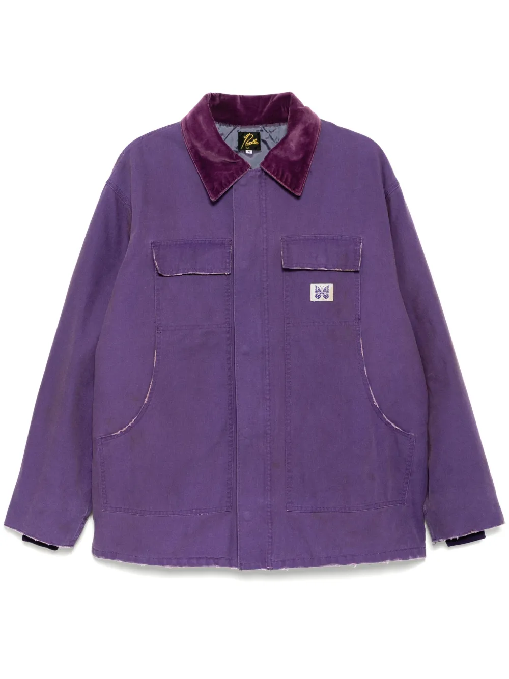 

Пуховик с нашивкой-логотипом Needles, фиолетовый