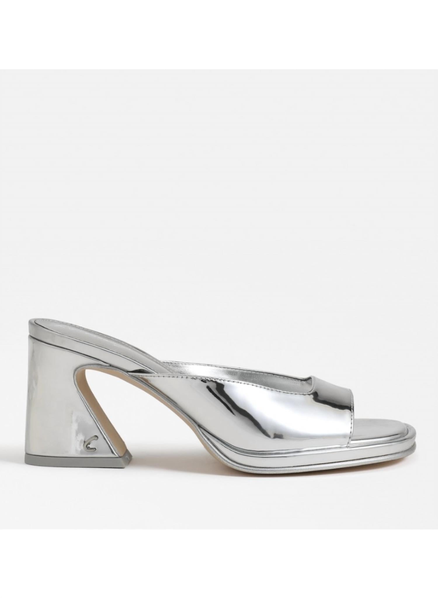 Женские сандалии на платформе с ремешками в серебристом цвете Circus by Sam Edelman