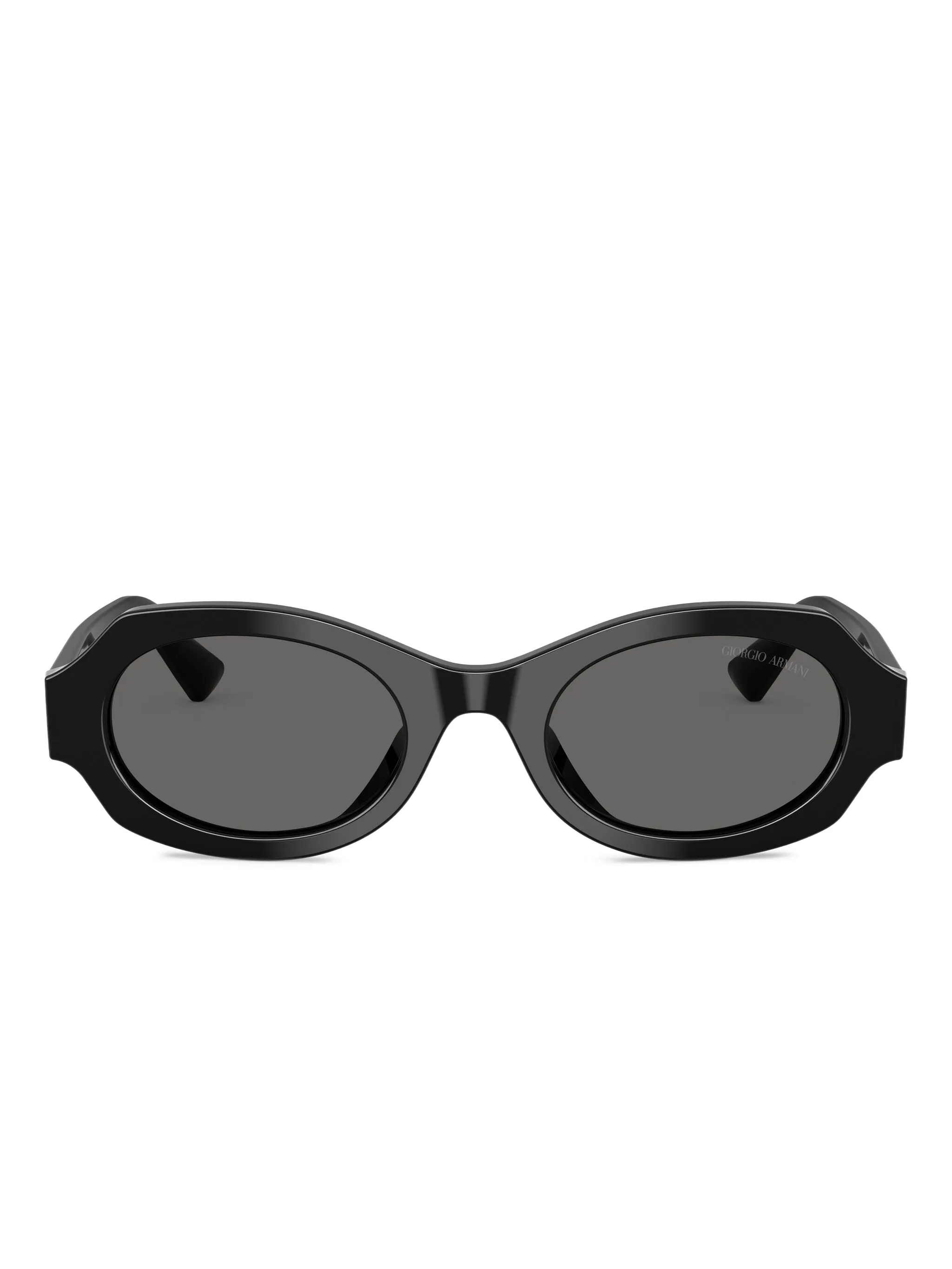 

Солнцезащитные очки в овальной оправе Giorgio Armani, черный