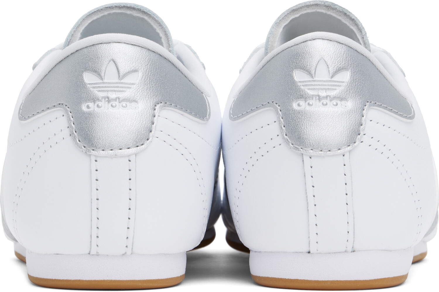 Кроссовки для тхэквондо белого и серебристого цвета с кружевом Adidas Originals — фото 2