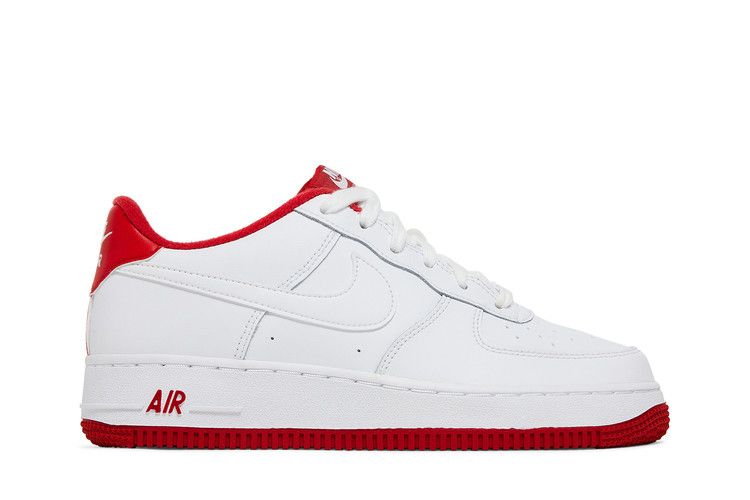 Кроссовки Nike Air Force 1 GS 'White University Red', красный — фото 2